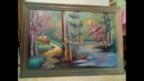 رسم لوحات زيتية طبيعية
