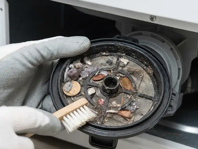 تنظيف فلتر الغسالة 