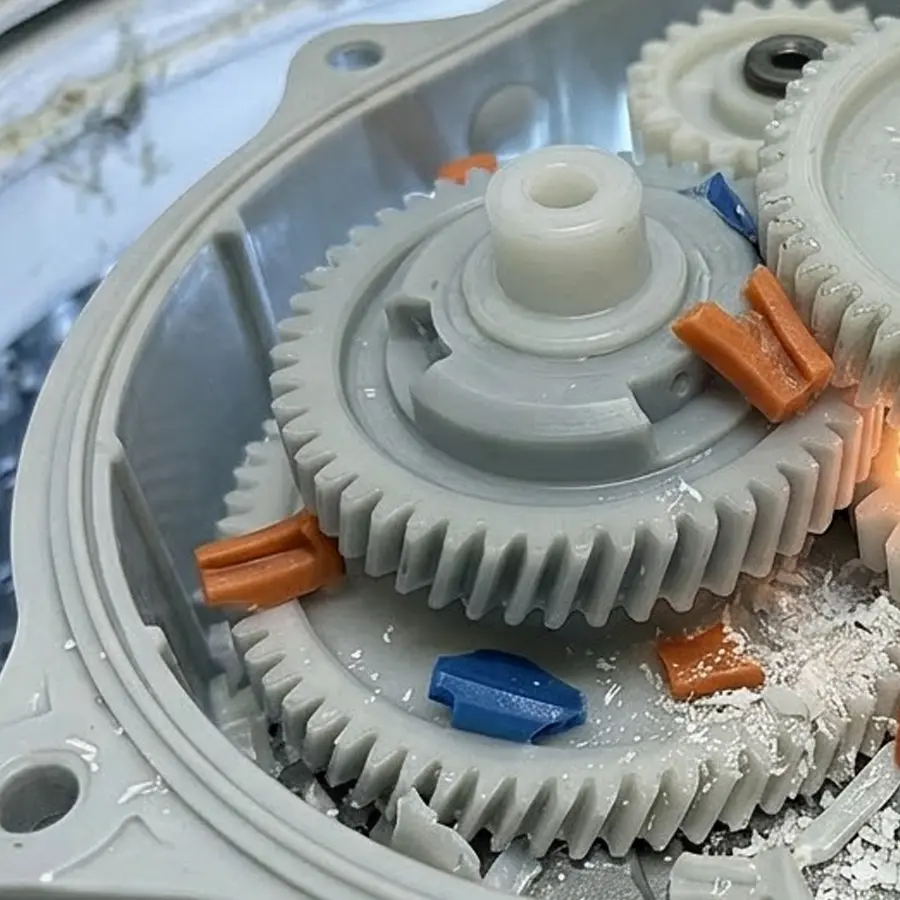 تآكل تروس الغسالة البلاستيكية سبب ضعف العصر