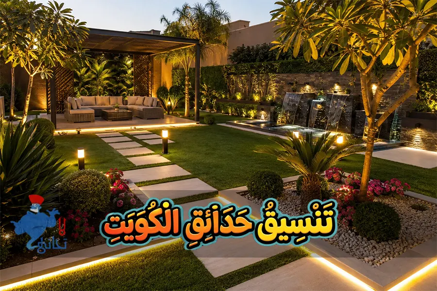 تنسيق حدائق بالكويت للمنازل والفلل وصيانة المساحات الخارجية
